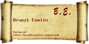 Bruszt Evelin névjegykártya